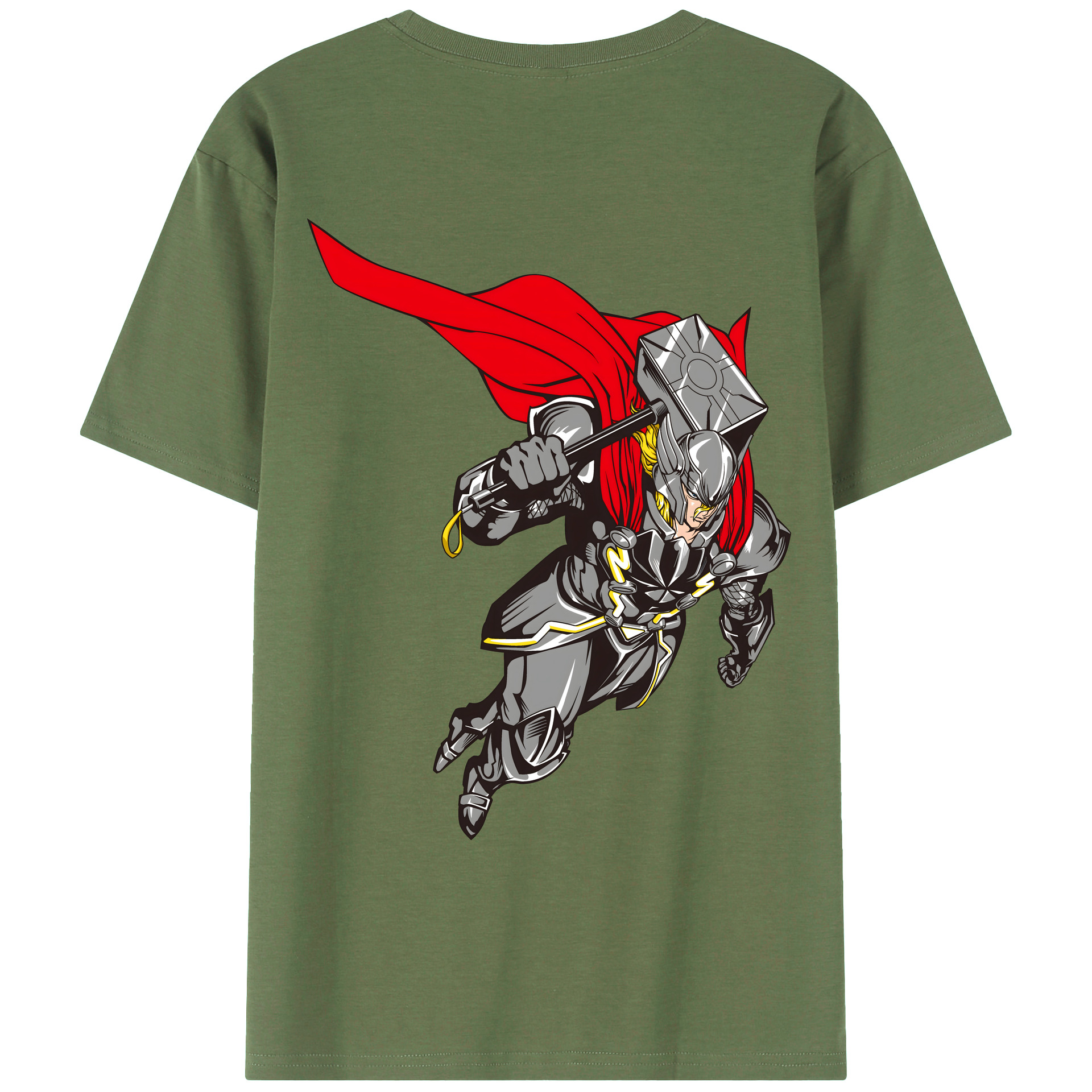 （画像用） アベンジャーズ The Avengers 綿100％ メンズ半袖Tシャツ（バックプリント） 通気性